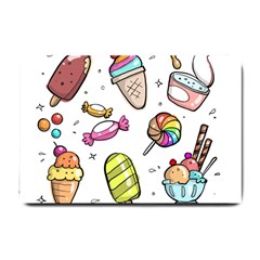 Doodle Cartoon Drawn Cone Food Small Doormat