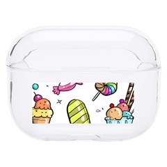 Doodle Cartoon Drawn Cone Food Hard Pc Airpods Pro Case