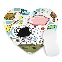 Sketch Cute Child Funny Heart Mousepad