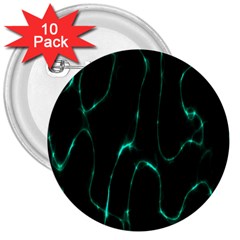 Green Pattern Background Abstract 3  Buttons (10 Pack) 