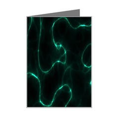 Green Pattern Background Abstract Mini Greeting Card by Hannah976