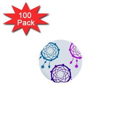 Dreamcatcher Dream Catcher Pattern 1  Mini Buttons (100 Pack) 