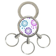 Dreamcatcher Dream Catcher Pattern 3-ring Key Chain