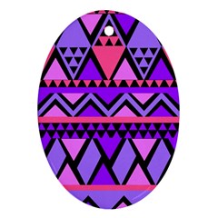 Seamless Purple Pink Pattern Ornament (oval)