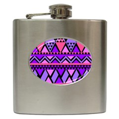 Seamless Purple Pink Pattern Hip Flask (6 Oz)