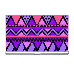 Seamless Purple Pink Pattern Business Card Holder