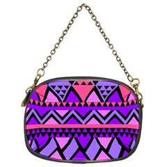 Seamless Purple Pink Pattern Chain Purse (two Sides) by Hannah976