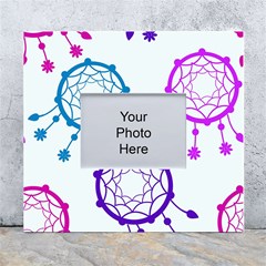 Dreamcatcher Dream Catcher Pattern White Wall Photo Frame 5  X 7  by Hannah976