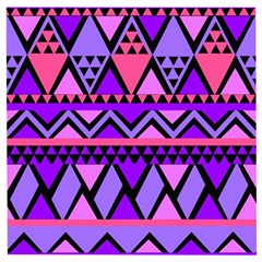 Seamless Purple Pink Pattern Wooden Puzzle Square by Hannah976