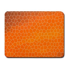 Orange Mosaic Structure Background Small Mousepad by Hannah976