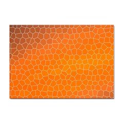 Orange Mosaic Structure Background Sticker A4 (10 Pack) by Hannah976