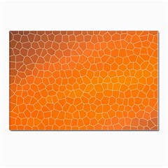 Orange Mosaic Structure Background Postcards 5  x 7  (Pkg of 10)