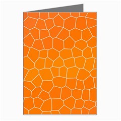 Orange Mosaic Structure Background Greeting Card