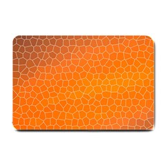 Orange Mosaic Structure Background Small Doormat