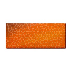 Orange Mosaic Structure Background Hand Towel