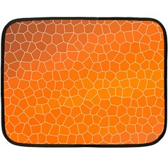 Orange Mosaic Structure Background Fleece Blanket (Mini)