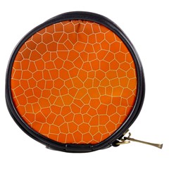 Orange Mosaic Structure Background Mini Makeup Bag