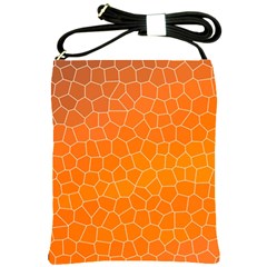Orange Mosaic Structure Background Shoulder Sling Bag