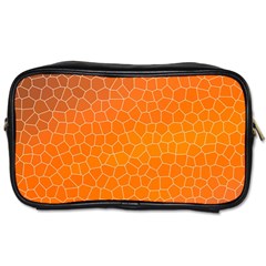 Orange Mosaic Structure Background Toiletries Bag (One Side)