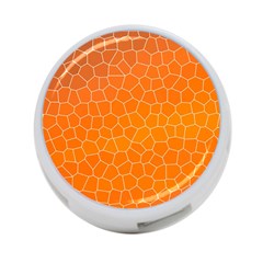 Orange Mosaic Structure Background 4-Port USB Hub (One Side)