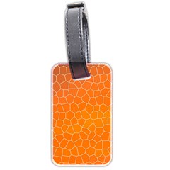 Orange Mosaic Structure Background Luggage Tag (two sides)