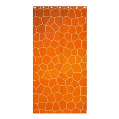 Orange Mosaic Structure Background Shower Curtain 36  x 72  (Stall) 