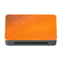 Orange Mosaic Structure Background Memory Card Reader with CF