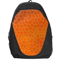 Orange Mosaic Structure Background Backpack Bag