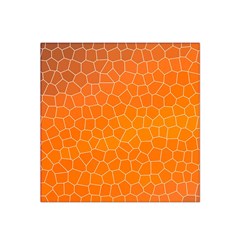 Orange Mosaic Structure Background Satin Bandana Scarf 22  x 22 