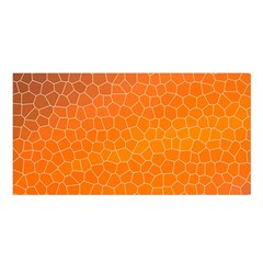 Orange Mosaic Structure Background Satin Shawl 45  x 80 