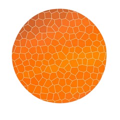 Orange Mosaic Structure Background Mini Round Pill Box