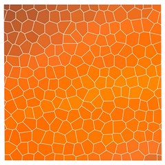 Orange Mosaic Structure Background Wooden Puzzle Square by Hannah976