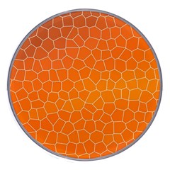 Orange Mosaic Structure Background Wireless Fast Charger(White)