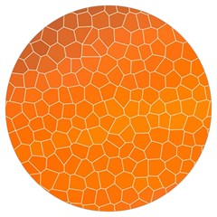 Orange Mosaic Structure Background Round Trivet