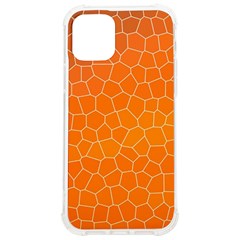 Orange Mosaic Structure Background iPhone 12/12 Pro TPU UV Print Case