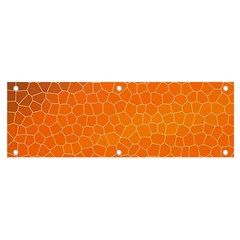 Orange Mosaic Structure Background Banner and Sign 6  x 2 