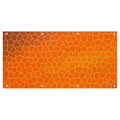 Orange Mosaic Structure Background Banner and Sign 8  x 4 