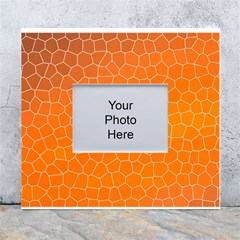 Orange Mosaic Structure Background White Wall Photo Frame 5  x 7 