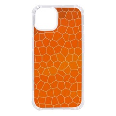 Orange Mosaic Structure Background Iphone 14 Tpu Uv Print Case by Hannah976