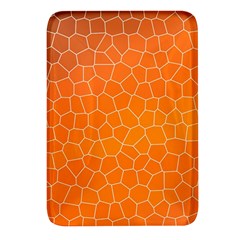 Orange Mosaic Structure Background Rectangular Glass Fridge Magnet (4 pack)