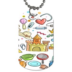 Baby Equipment Child Sketch Hand Dog Tag (one Side)