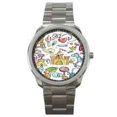 Baby Equipment Child Sketch Hand Sport Metal Watch