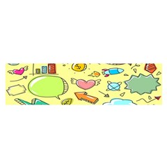 Cute Sketch Child Graphic Funny Oblong Satin Scarf (16  X 60 )