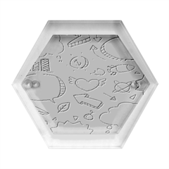 Cute Sketch Child Graphic Funny Hexagon Wood Jewelry Box by Hannah976