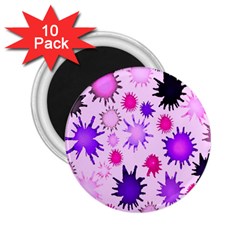 Inks Drops Black Paint Design 2 25  Magnets (10 Pack) 