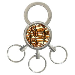 Autumn Leaf Mosaic Seamless 3-ring Key Chain