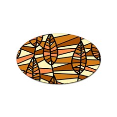 Autumn Leaf Mosaic Seamless Sticker (oval) by Hannah976