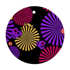 Seamless Halloween Day Of The Dead Ornament (round)