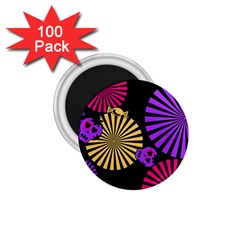 Seamless Halloween Day Of The Dead 1 75  Magnets (100 Pack) 