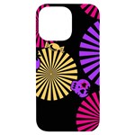 Seamless Halloween Day Of The Dead iPhone 14 Pro Max Black UV Print Case Front